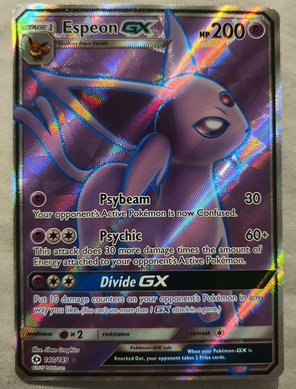 Pokemon - Espeon GX *Ultra Rare* SM Base Set 140/149 (NM)