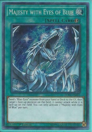 Yugioh Card - Majesty with Eyes of Blue *Secret Rare* LCKC-EN031 (NM/M)