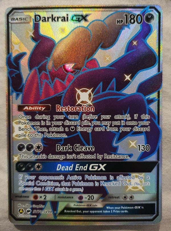 Pokemon - Darkrai GX *Shiny Ultra Rare* Hidden Fates: Shiny Vault SV70/SV94 (NM)