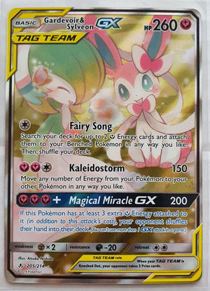 Pokemon - Gardevoir & Sylveon GX [Alternate Art] Unbroken Bonds 205/214 (NM)