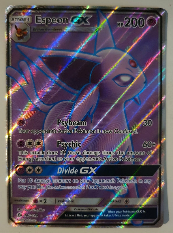 Pokemon - Espeon GX *Ultra Rare* SM Base Set 140/149 (NM)