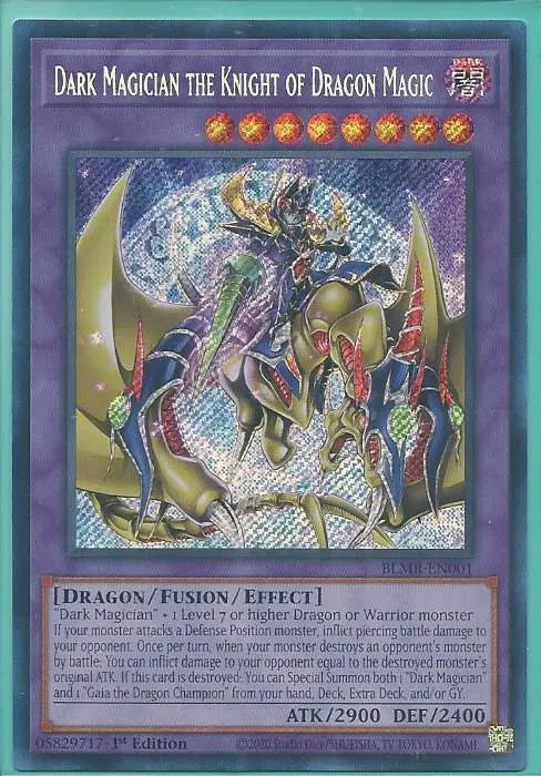 Yugioh - Dark Magician the Knight of Dragon Magic *Secret Rare* BLMR-EN001 (NM/M)