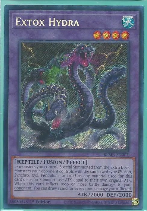 Yugioh - Extox Hydra *Secret Rare* BLMR-EN007 (NM/M)