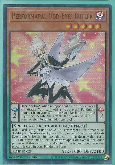 Yugioh - Performapal Odd-Eyes Butler *Ultra Rare* BLMR-EN028 (NM/M)