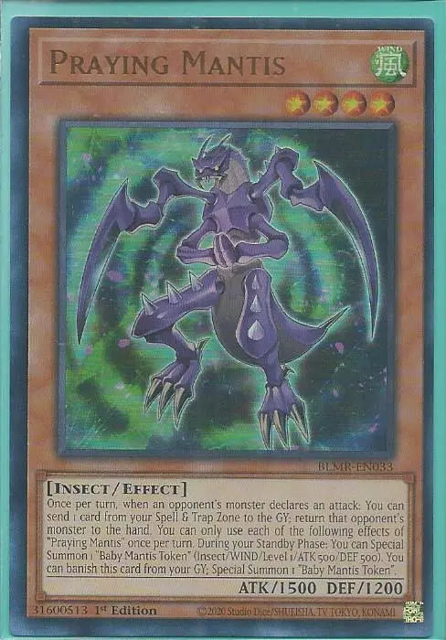 Yugioh - Praying Mantis *Ultra Rare* BLMR-EN033 (NM/M)