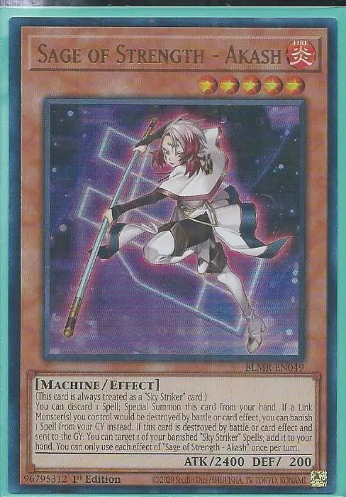 Yugioh - Sage of Strength – Akash *Ultra Rare* BLMR-EN049 (NM/M)