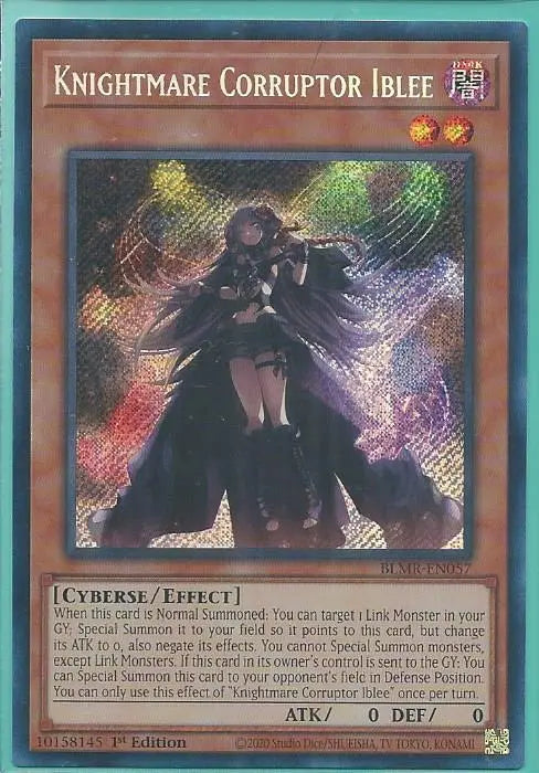 Yugioh - Knightmare Corruptor Iblee *Secret Rare* BLMR-EN057 (NM/M)