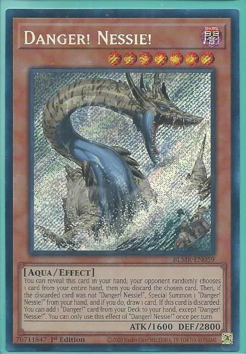 Yugioh - Danger Nessie *Secret Rare* BLMR-EN059 (NM/M)