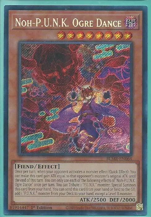 Yugioh - Noh-P.U.N.K Ogre Dance *Secret Rare* BLMR-EN064 (NM/M)