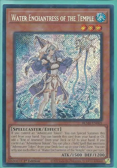 Yugioh - Water Enchantress of the Temple *Secret Rare* BLMR-EN065 (NM/M)