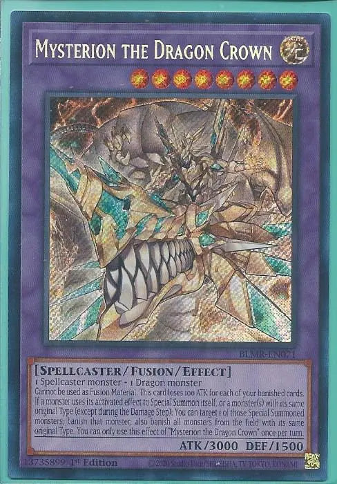 Yugioh - Mysterion the Dragon Crown *Secret Rare* BLMR-EN071 (NM/M)