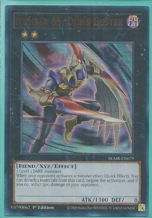 Yugioh - Number 65: Djinn Buster *Ultra Rare* BLMR-EN079 (NM/M)