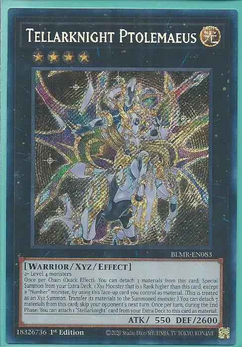 Yugioh - Tellarknight Ptolemaeus *Secret Rare* BLMR-EN083 (NM/M)