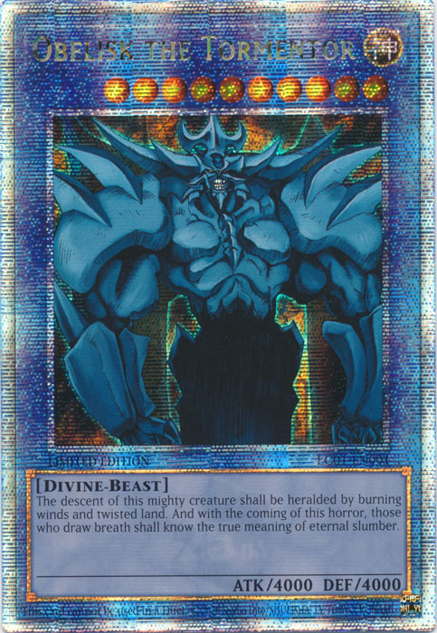 Yugioh -	Obelisk the Tormentor *Quarter Century Rare* LC01-EN001 (NM)