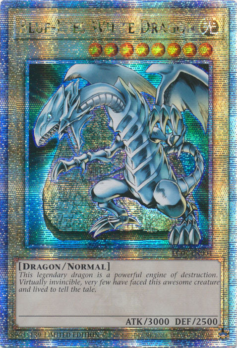 Yugioh - Blue-Eyes White Dragon *Quarter Century Rare* LC01-EN004 (NM)