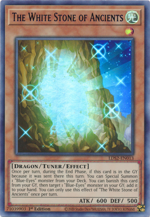 Yugioh - The White Stone of Ancients *Blue Ultra Rare* LDS2-EN013 (NM)