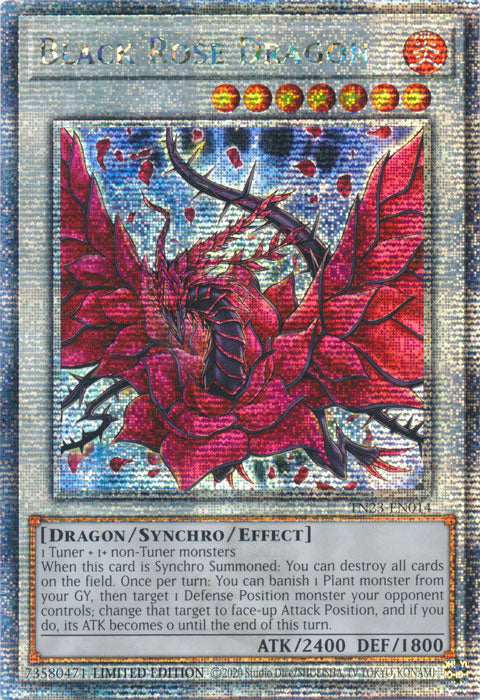 Yugioh - Black Rose Dragon *Quarter Century Rare* TN23-EN014 (NM)