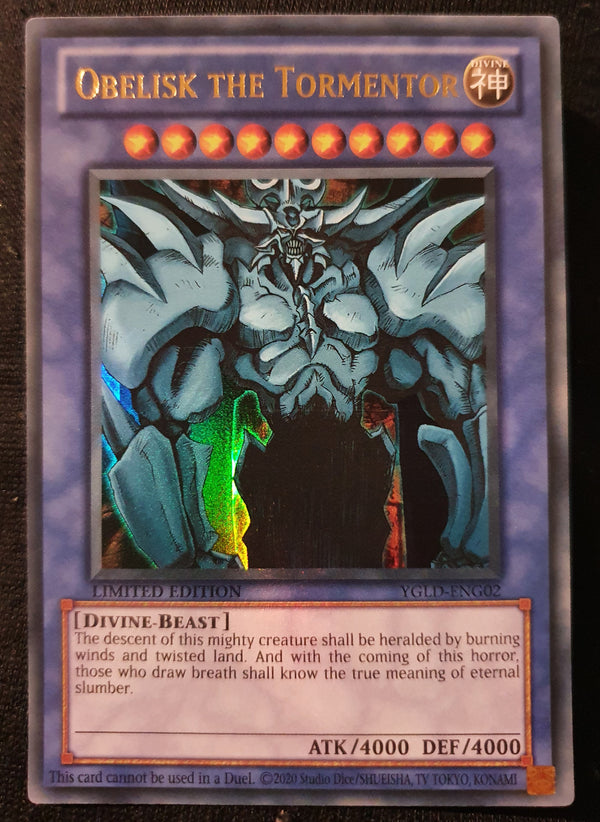 Yugioh - Obelisk the Tormentor *Ultra Rare* YGLD-ENG02 (NM)