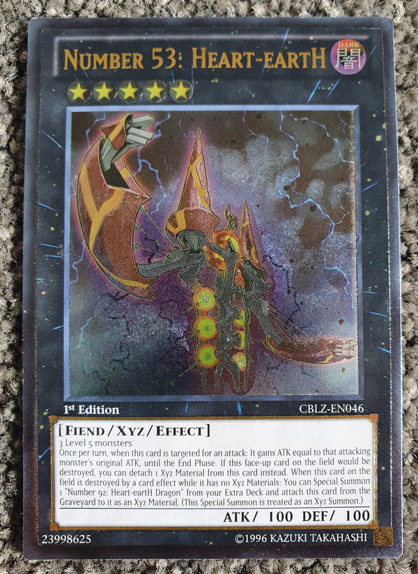 Yugioh - Number 53: Heart-eartH *Ultimate Rare* CBLZ-EN046
(NM)