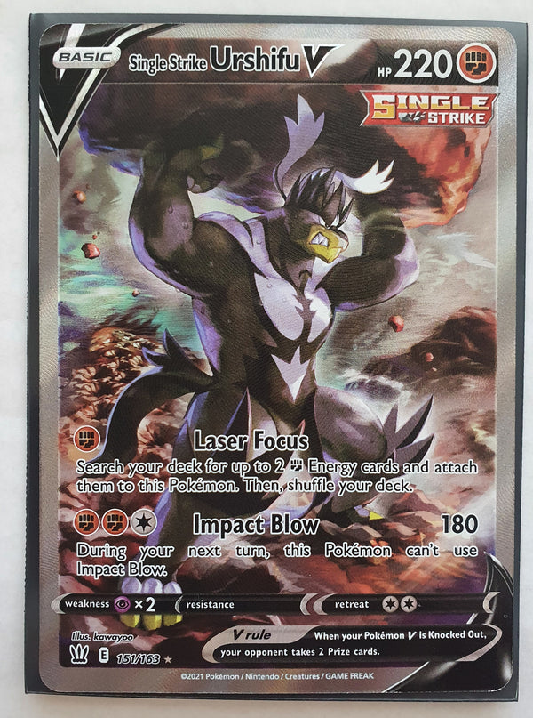 Pokemon - Single Strike Urshifu V [Alternate Art] *Ultra Rare* Battle Styles 151/163 (NM)