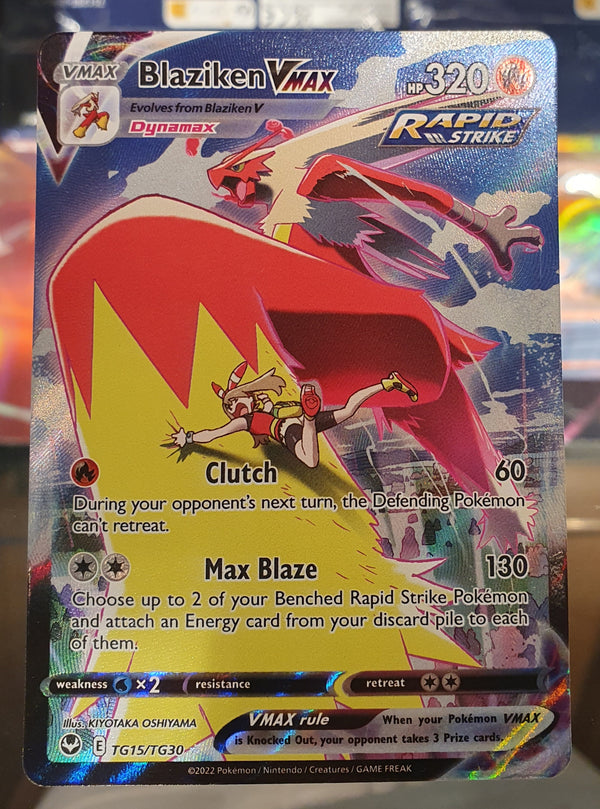 Pokemon - Blaziken VMAX *Ultra Rare* Silver Tempest TG15/TG30 (NM)