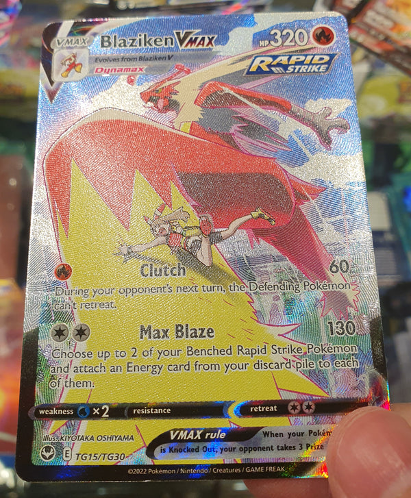 Pokemon - Blaziken VMAX *Ultra Rare* Silver Tempest TG15/TG30 (NM)