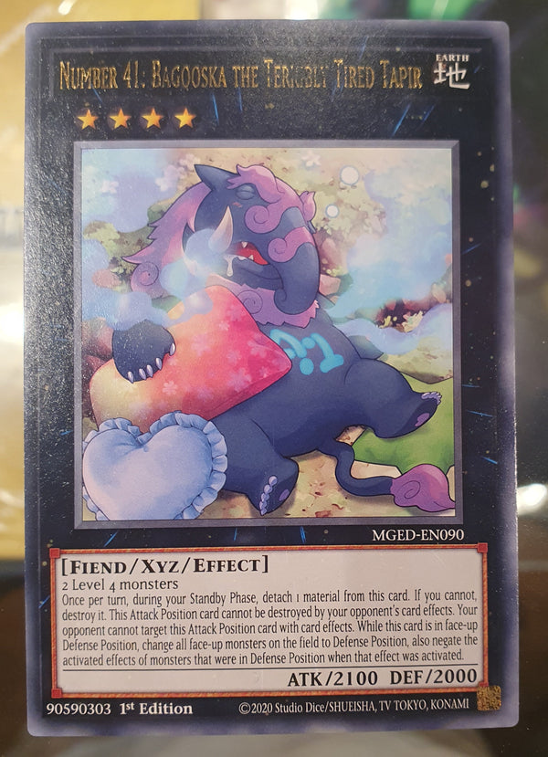 Yugioh - Number 41: Bagooska the Terribly Tired Tapir *Rare* MGED-EN090 (NM)