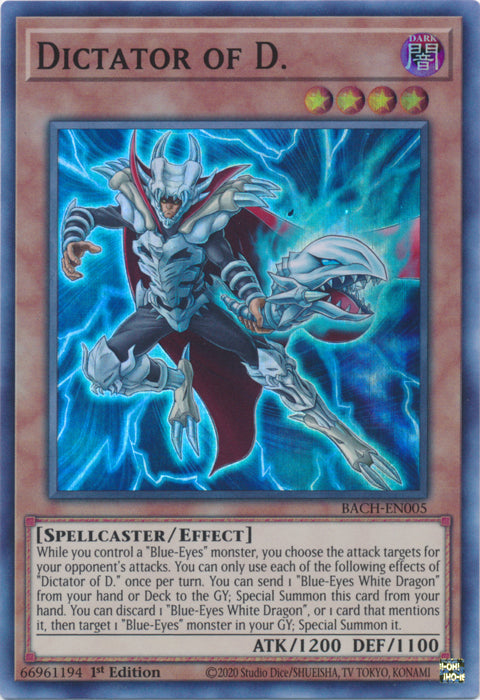 Yugioh - Dictator of D. *Super Rare* BACH-EN005 (NM)