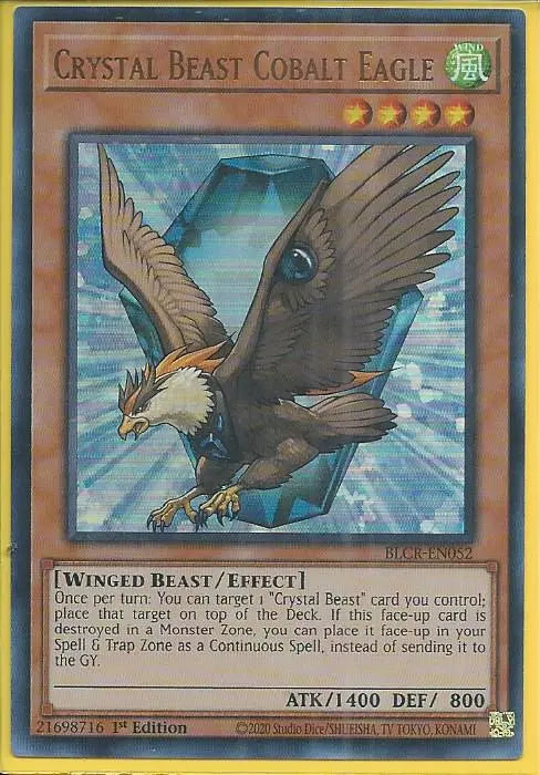 Yugioh - Crystal Beast Cobalt Eagle *Ultra Rare* BLCR-EN052 (NM)