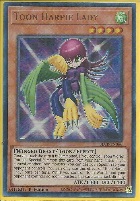 Yugioh - Toon Harpie Lady *Ultra Rare* BLCR-EN066 (NM)