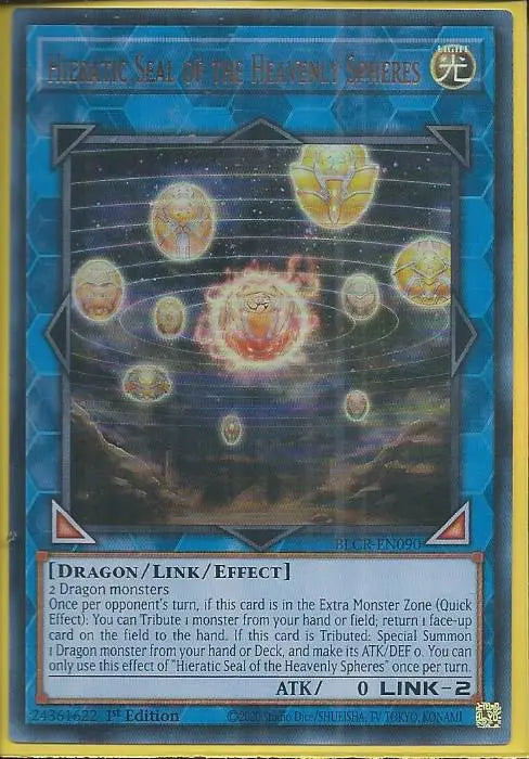 Yugioh - Hieratic Seal of the Heavenly Spheres *Ultra Rare* BLCR-EN090 (NM)