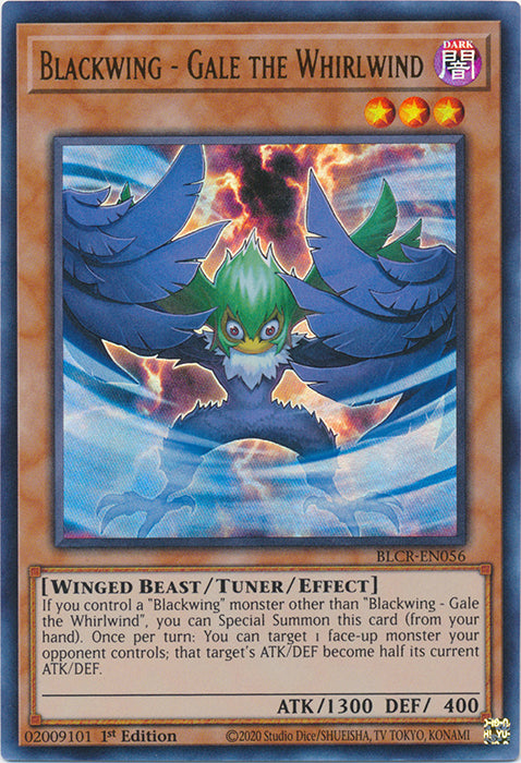 Yugioh - Blackwing - Gale the Whirlwind *Ultra Rare* BLCR-EN056 (NM)