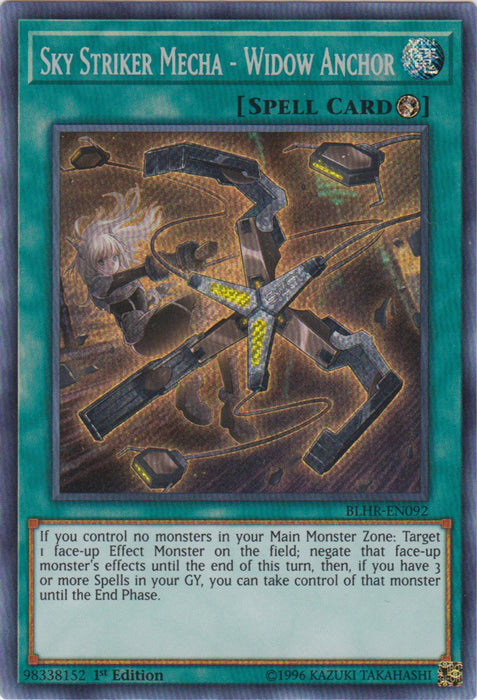 Yugioh - Sky Striker Mecha - Widow Anchor *Secret Rare* BLHR-EN092 (NM)