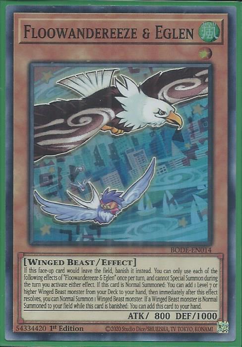 Yugioh - Floowandereeze & Eglen *Super Rare* BODE-EN014 (NM/M)