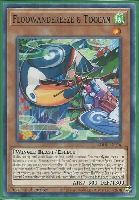 Yugioh - Floowandereeze & Toccan *Common* BODE-EN016 (NM/M)