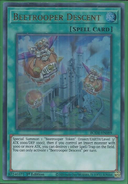 Yugioh - Beetrooper Descent *Ultra Rare* BODE-EN089 (NM/M)