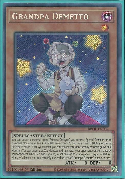 Yugioh - Grandpa Demetto *Secret Rare* BROL-EN032 (NM/M)