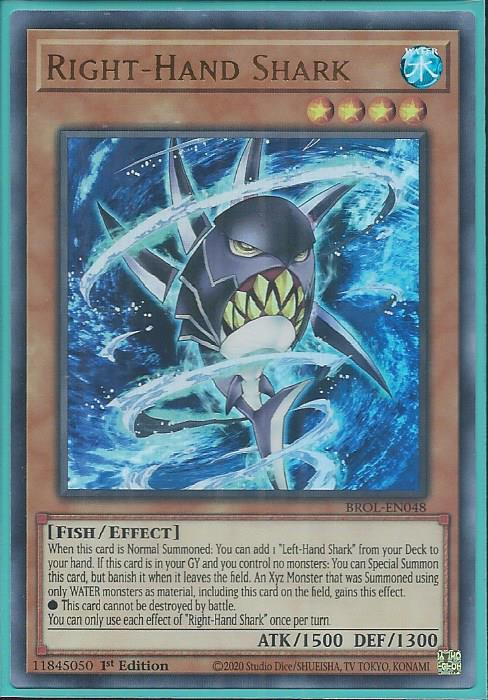 Yugioh - Right-Hand Shark *Ultra Rare* BROL-EN048 (NM/M)