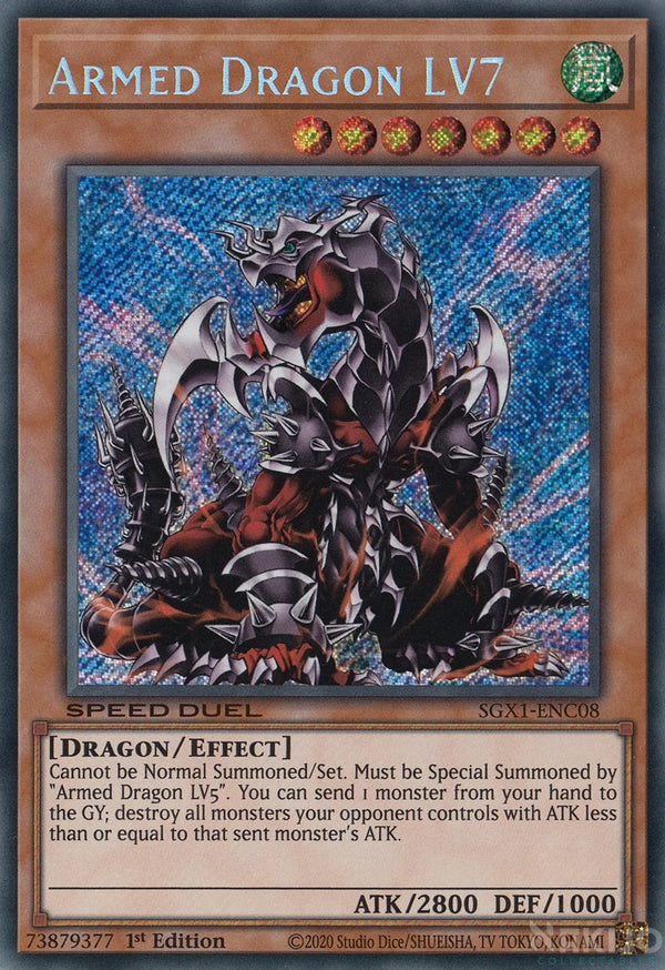 Yugioh - Armed Dragon LV7 *Secret Rare* SGX1-ENC08 (NM/M)