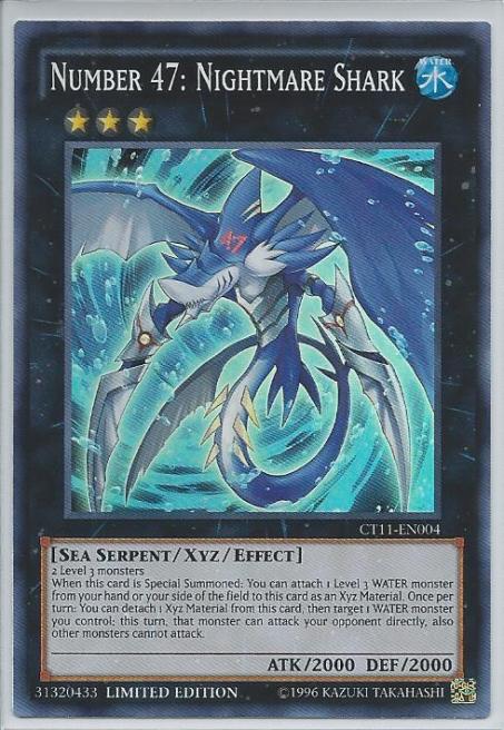 Yugioh - Number 47: Nightmare Shark *Super Rare* CT11-EN004 (NM)