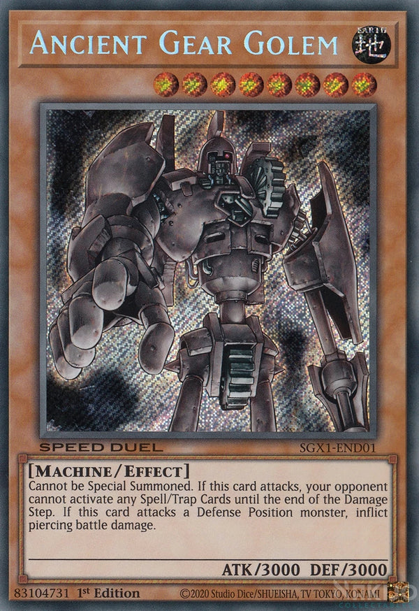 Yugioh - Ancient Gear Golem *Secret Rare* SGX1-END01 (NM/M)