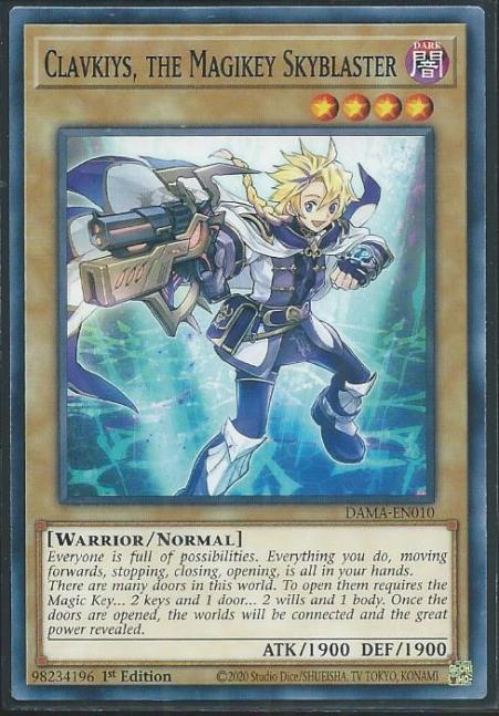 Yugioh Card - Clavkiys, the Magikey Skyblaster *Common* DAMA-EN010 (NM/M)