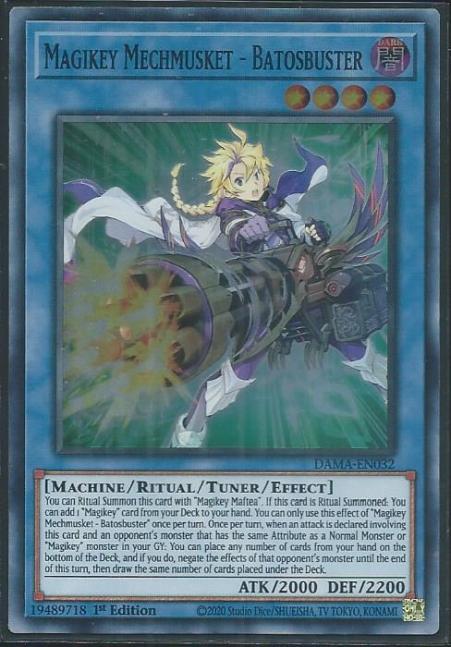 Yugioh - Magikey Mechmusket - Batosbuster *Super Rare* DAMA-EN032 (NM/M)