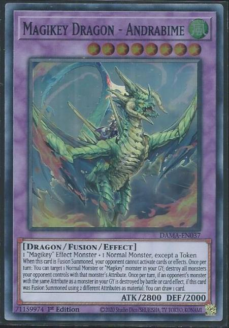 Yugioh - Magikey Dragon - Andrabime *Super Rare* DAMA-EN037 (NM/M)