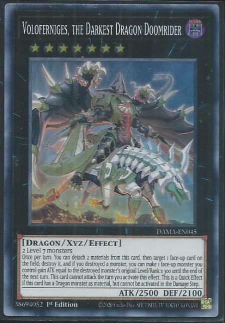 Yugioh - Voloferniges, the Darkest Dragon Doomrider *SR* DAMA-EN045 (NM/M)