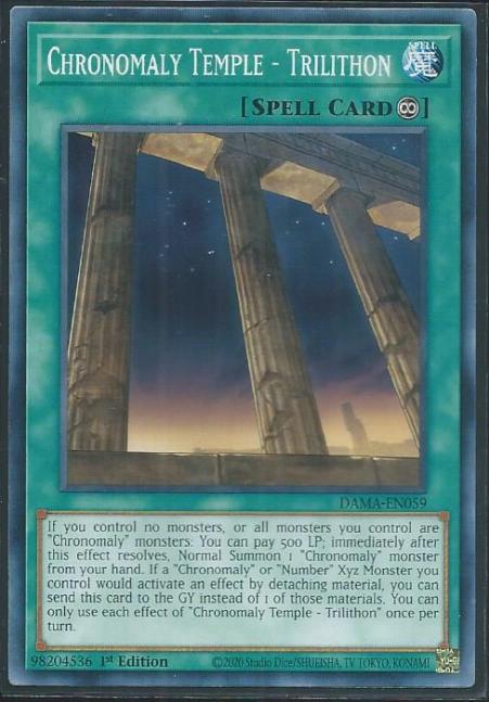 Yugioh - Chronomaly Temple - Trilithon *Common* DAMA-EN059 (NM/M)