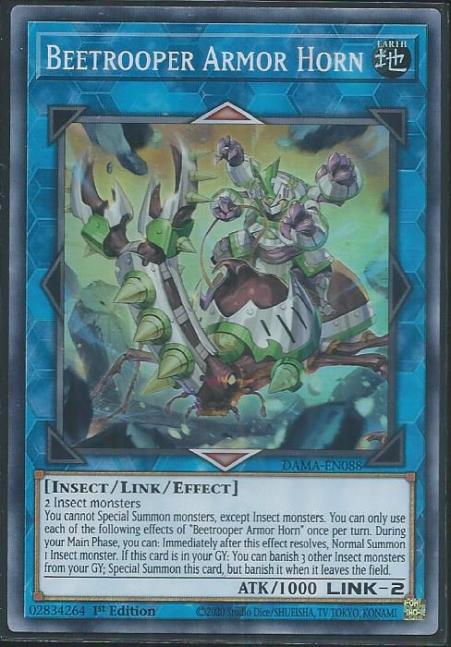 Yugioh - Beetrooper Armor Horn *Super Rare* DAMA-EN088 (NM/M)