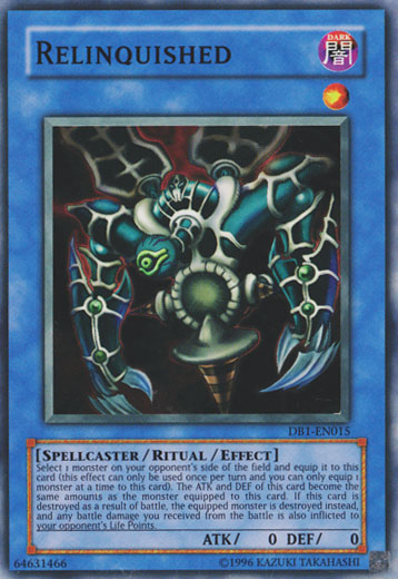 Yugioh - Relinquished *Super Rare* DB1-EN015 (NM)