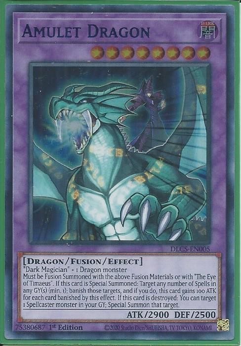 Yugioh - Amulet Dragon *Blue Ultra Rare* DLCS-EN005 (NM/M)