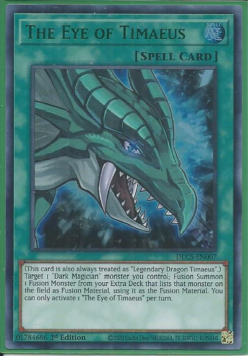 Yugioh - The Eye of Timaeus *Green Ultra Rare* DLCS-EN007 (NM/M)